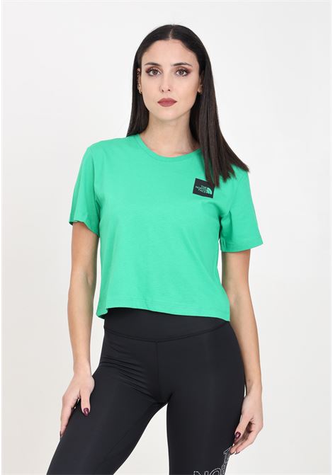 T-shirt da donna corta in vita Fine verde smeraldo THE NORTH FACE | NF0A87NBPO81PO81