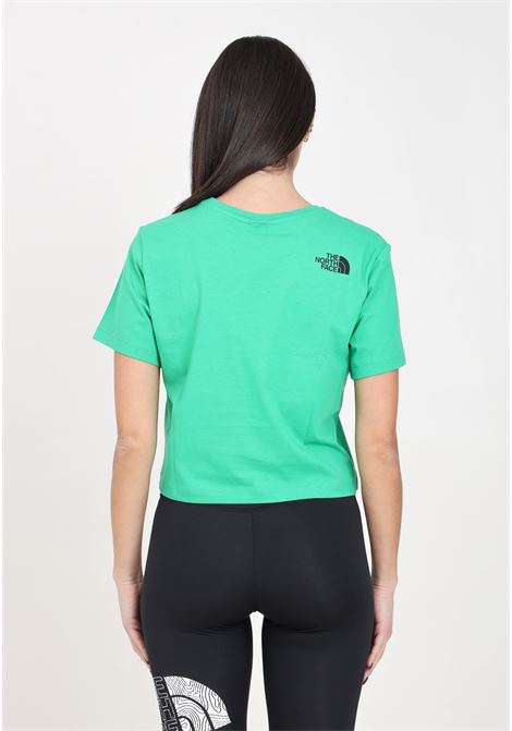 T-shirt da donna corta in vita Fine verde smeraldo THE NORTH FACE | T-shirt | NF0A87NBPO81PO81
