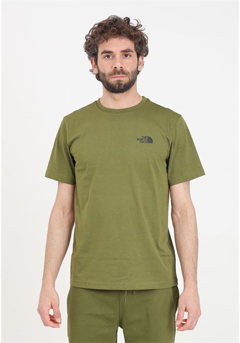 T-shirt da uomo verde foresta oliva Simple dome THE NORTH FACE | NF0A87NGPIB1PIB1