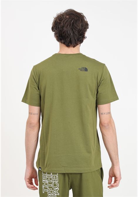 T-shirt da uomo verde foresta oliva Simple dome THE NORTH FACE | NF0A87NGPIB1PIB1