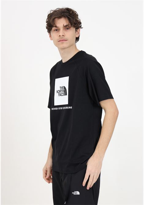 T-shirt nera da uomo con maxi stampa logo THE NORTH FACE | NF0A87NJJK31JK31