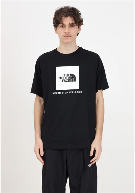 T-shirt nera da uomo con maxi stampa logo THE NORTH FACE | NF0A87NJJK31JK31