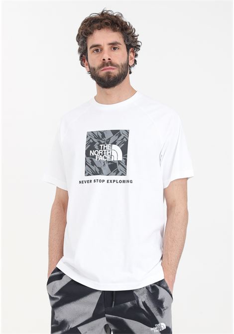 T-shirt da uomo bianca redbox con maniche raglan THE NORTH FACE | NF0A87NJZI51ZI51