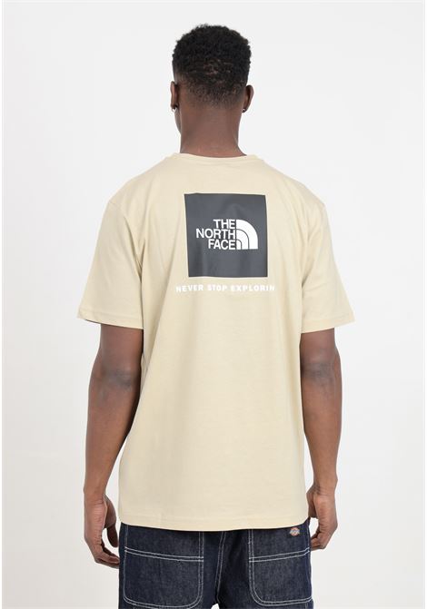T-shirt da uomo beige redbox nero THE NORTH FACE | NF0A87NP3X413X41