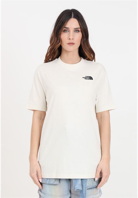 T-shirt da donna beige e nera oversize simple dome THE NORTH FACE | T-shirt | NF0A87NQQLI1QLI1
