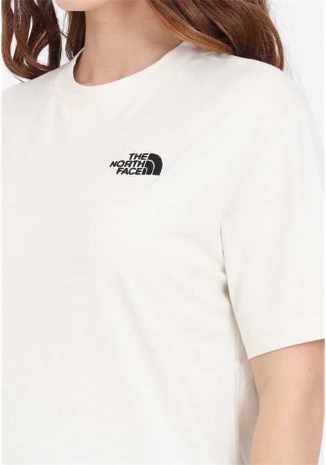 T-shirt da donna beige e nera oversize simple dome THE NORTH FACE | T-shirt | NF0A87NQQLI1QLI1