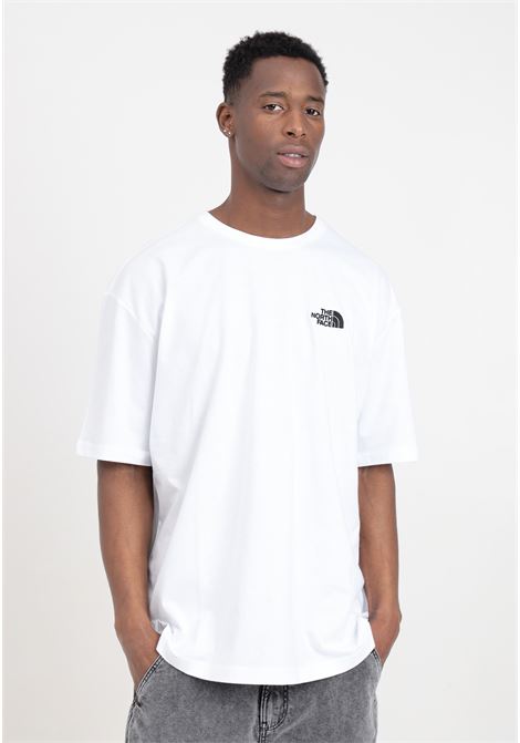 Simple dome oversized white men's t-shirt with black logo THE NORTH FACE | T-shirt | NF0A87NRFN41FN41