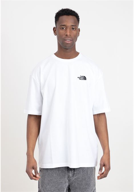 T-shirt da uomo bianca oversize simple dome con logo in nero THE NORTH FACE | NF0A87NRFN41FN41