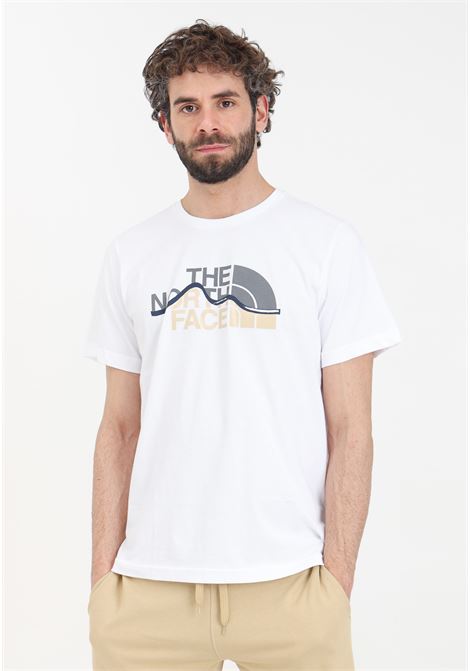 T-shirt bianca da uomo Mountain Line THE NORTH FACE | NF0A87NTFN41FN41