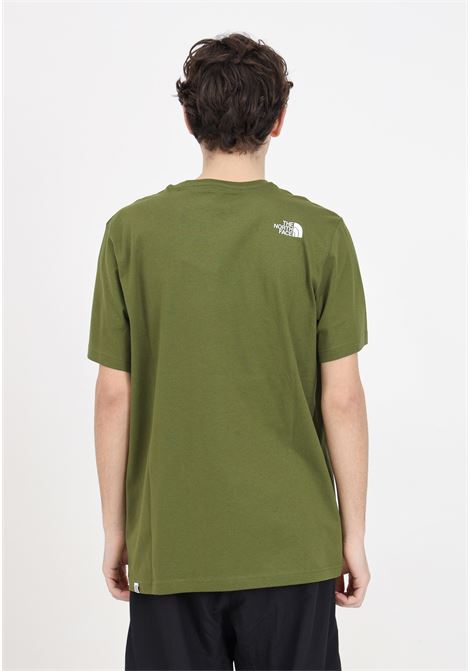 T-shirt uomo foresta oliva con logo in contrasto THE NORTH FACE | NF0A87U2PIB1PIB1