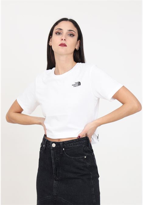 Simple dome short waist white women's t-shirt THE NORTH FACE | NF0A87U4FN41FN41