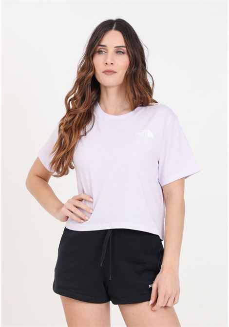 T-shirt da donna lilla corta in vita Simple dome THE NORTH FACE | NF0A87U4PMI1PMI1
