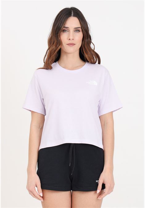 Simple dome short waist lilac women's t-shirt THE NORTH FACE | NF0A87U4PMI1PMI1