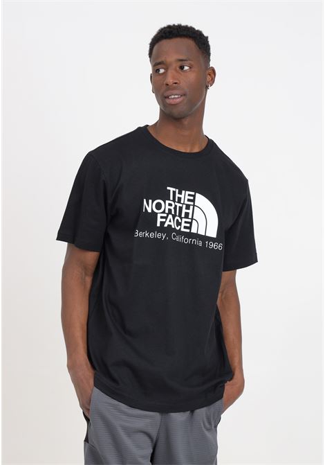 Berkley California men's black t-shirt with white logo print THE NORTH FACE | T-shirt | NF0A87U5JK31JK31