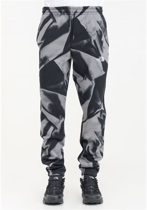 Men's Black and Smoked Pearl Garment Fold Print Essential Pants THE NORTH FACE | NF0A881JSIF1SIF1