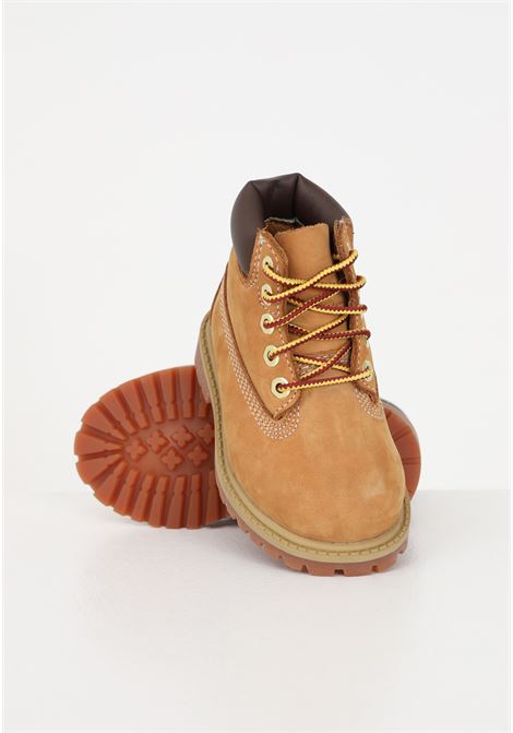 Camel-colored ankle boots with tone-on-tone logo for newborns TIMBERLAND | Ancle Boots | TB01280971317131