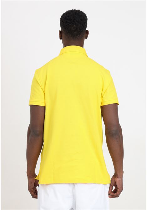 Yellow men's polo shirt with flag embroidery logo TOMMY HILFIGER | Polo | MW0MW17771ZGRZGR