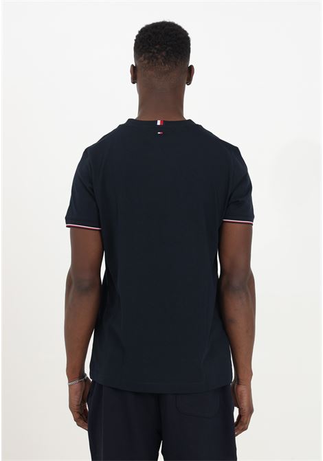 Blue men's T-shirt with short sleeves and crew neck TOMMY HILFIGER | T-shirt | MW0MW32584DW5DW5