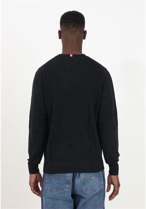 Black cotton crew-neck sweater TOMMY HILFIGER | Knitwear | MW0MW33511BDSBDS