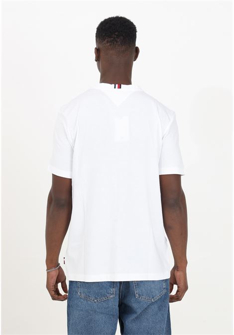 White half-sleeve men's t-shirt with monogram logo TOMMY HILFIGER | T-shirt | MW0MW33688YBRYBR