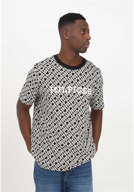 T-shirt da uomo in jersey di puro cotone monogram TOMMY HILFIGER | T-shirt | MW0MW341870GJ0GJ