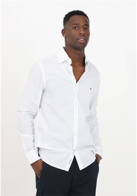 Slim fit men's white shirt TOMMY HILFIGER | Shirt | MW0MW35144YBRYBR