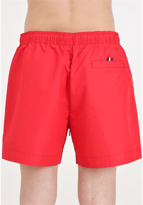 Shorts mare rosso da uomo con ricamo logo TOMMY HILFIGER | Beachwear | UM0UM03258XLG