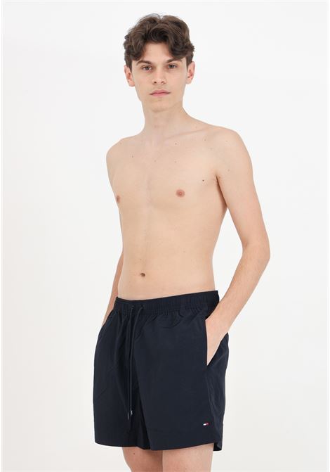 Shorts mare blu da uomo con piccolo logo TOMMY HILFIGER | Beachwear | UM0UM03280DW5