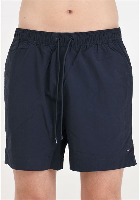 Shorts mare blu da uomo con piccolo logo TOMMY HILFIGER | Beachwear | UM0UM03280DW5