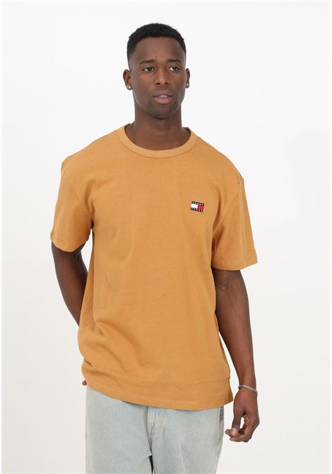 Pastel orange men's T-shirt with regular fit logo TOMMY JEANS | DM0DM17995GQ2GQ2