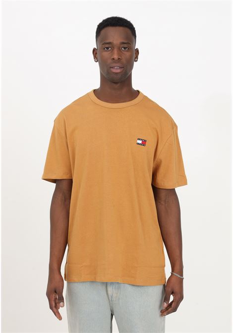 T-shirt da uomo arancio pastello con logo regular fit TOMMY JEANS | DM0DM17995GQ2GQ2
