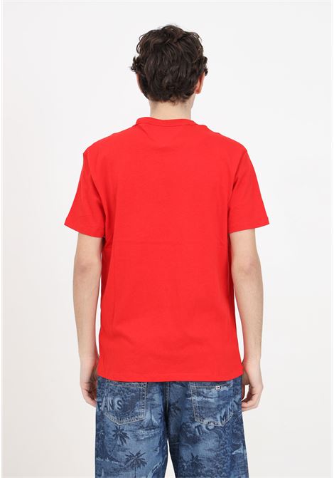 T-shirt da uomo rossa Reg Badge Tee Text TOMMY JEANS | T-shirt | DM0DM17995XNLXNL