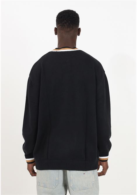 Black men's long sleeve logo sweater TOMMY JEANS | Knitwear | DM0DM18365BDSBDS