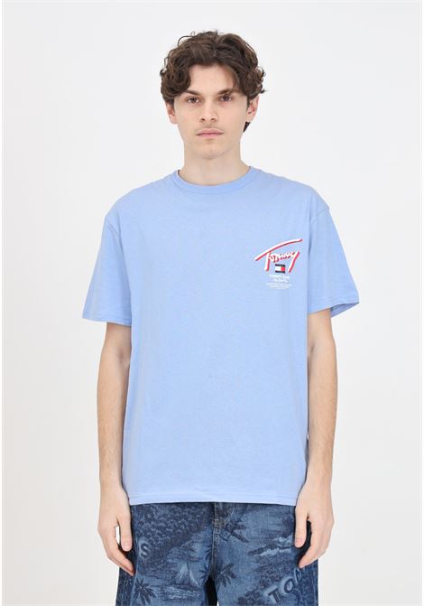 T-shirt da uomo celeste chiaro Reg 3D Street TOMMY JEANS | T-shirt | DM0DM18574C3SC3S
