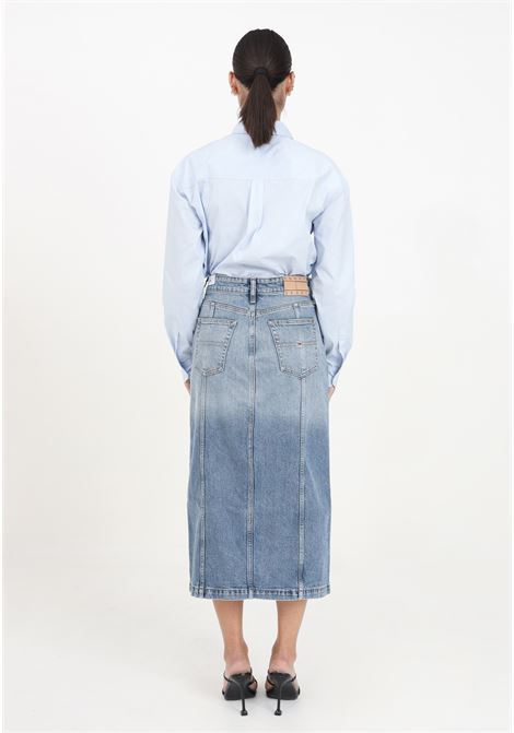 Women's medium wash denim skirt in stretch cotton TOMMY JEANS | DW0DW172181A51A5