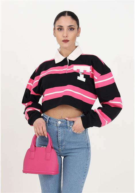 Polo crop da donna multicolor manica lunga TOMMY JEANS | Polo | DW0DW17222THWTHW