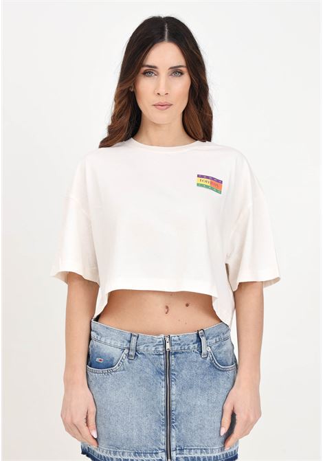 Ancient white women's t-shirt with logo print TOMMY JEANS | T-shirt | DW0DW18141YBHYBH