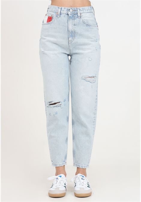 Women's jeans in light wash denim TOMMY JEANS | Jeans | DW0DW183141AB1AB