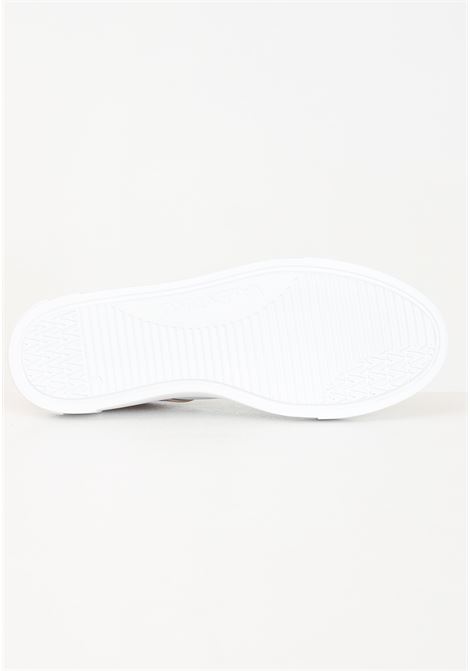 Sneakers da donna bianche e beige lettering logo in rilievo VALENTINO | Sneakers | 91B2201VITW-NUDE