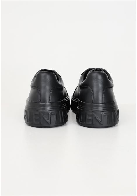 Black men's sneakers with logo lettering VALENTINO | 92R2102VITBLACK