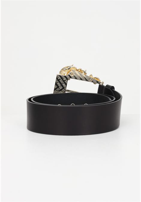 Cinturone nero da donna con maxi fibbia Baroque VERSACE JEANS COUTURE | Cinture | 74VA6F02ZP228899
