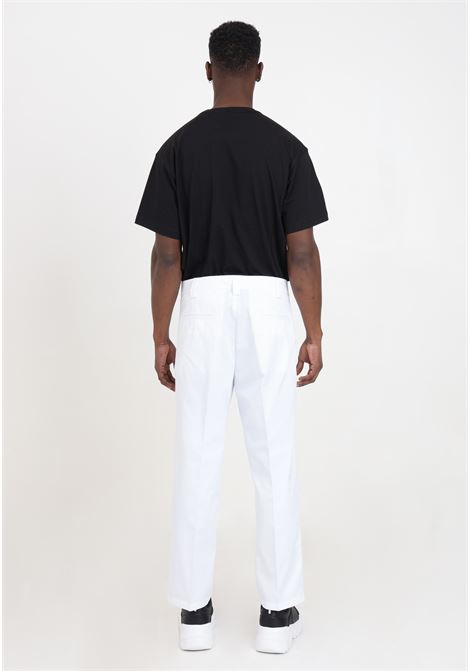 White poly light men's trousers with logo patch VERSACE JEANS COUTURE | 76GAA103N0208003