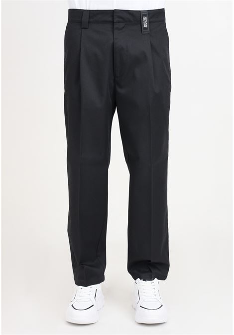Pantaloni neri da uomo poly light patch logo VERSACE JEANS COUTURE | 76GAA103N0208899