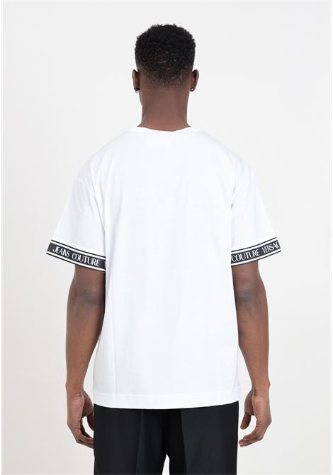 T-shirt da uomo bianca con logo Institutional VERSACE JEANS COUTURE | T-shirt | 76GAHC06CJ01C003
