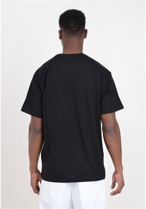 T-shirt nera con patch logo Institutional VERSACE JEANS COUTURE | T-shirt | 76GAHE05CJ00E899