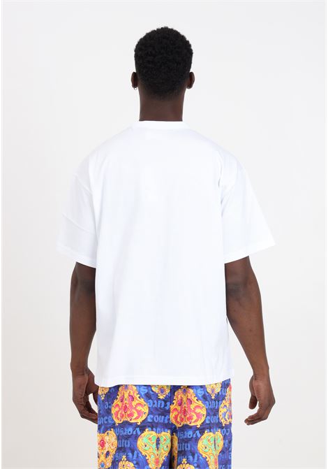 T-shirt da uomo bianca con taschino stampa heart couture VERSACE JEANS COUTURE | T-shirt | 76GAHL01CJ01L003