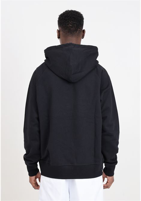 Black men's sweatshirt with white piece number logo print VERSACE JEANS COUTURE | Hoodie | 76GAIE04CF00E899