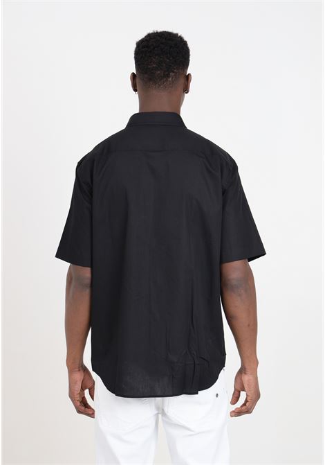 Camicia bianca da uomo logo V-emblem in nero VERSACE JEANS COUTURE | Camicie | 76GALY11CN002899
