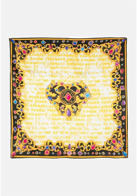 Heart couture print women's scarf VERSACE JEANS COUTURE | Scarfs | 76HA7H02ZG261QW1 609 - 982