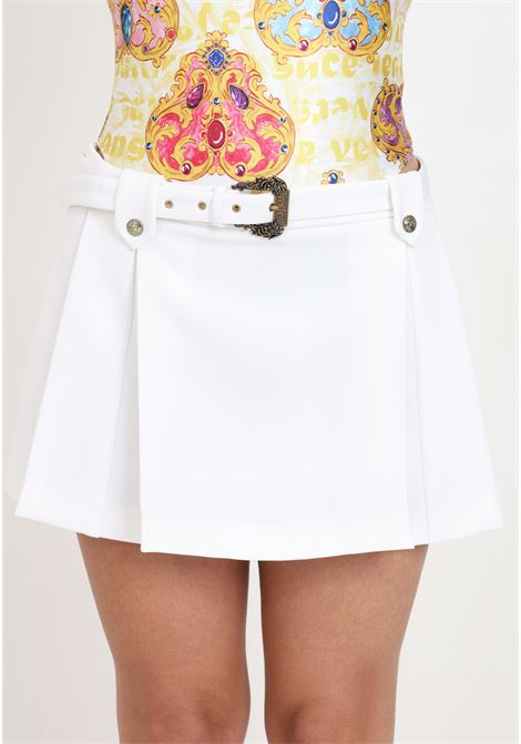 White buckle women's skirt VERSACE JEANS COUTURE | Skirts | 76HAE814N0103003
